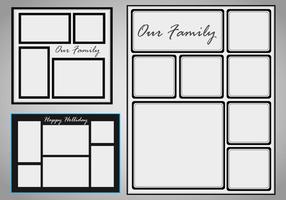 Photo Collage Template Vector Set