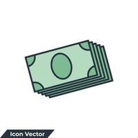 Geld-Symbol-Logo-Vektor-Illustration. Geldbargeld-Symbolvorlage für Grafik- und Webdesign-Sammlung vektor