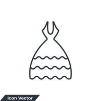 Kleid-Symbol-Logo-Vektor-Illustration. Vintage-Kleider Symbolvorlage für Grafik- und Webdesign-Kollektion vektor