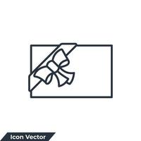 Geschenkkarte-Symbol-Logo-Vektor-Illustration. Verwendung zum Feiern oder speziellen Festivalsymbolvorlagen für Grafik- und Webdesign-Sammlung vektor