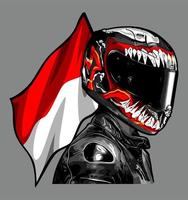 Biker und Flagge vektor