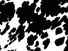 Vektor schwarzes Kuhdruckmuster Tier nahtlos. Kuhhaut abstrakt zum Drucken, Schneiden und Basteln, ideal für Tassen, Aufkleber, Schablonen, Web, Cover. Wandaufkleber, Heimdekoration und mehr.