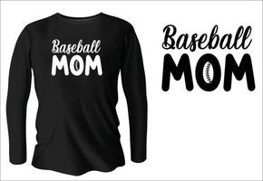 Baseball-Mama-T-Shirt-Design mit Vektor