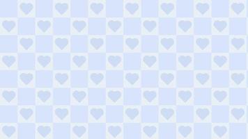 söt pastell blå dam, gingham, pläd, checkerboard med söt liten hjärta bakgrund illustration, perfekt för baner, tapet, bakgrund, vykort, bakgrund vektor