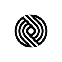 modernes monogramm-logo-design mit buchstabe o vektor