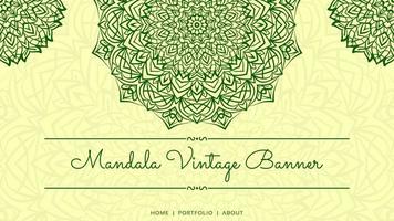 Mandala luxuriöse Vintage abstrakte Hintergrunddekoration. Vektor traditionelles Banner. Retro-Abdeckung