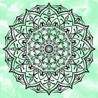 Mandala-Kunstdekoration mit weichem Aquarell-Hintergrund-Vektor-Design-Element vektor