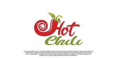 scharfes Chili-Logo-Design mit kreativem Konzept-Premium-Vektor vektor