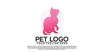 Haustier-Logo-Design mit kreativem Premium-Vektor im einzigartigen Stil Teil 3 vektor