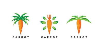 Karotten-Logo-Design mit modernem Konzept-Premium-Vektor vektor