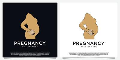 graviditet logotyp design premie vektor