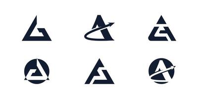 Satz von Buchstaben ein Symbol Logo Design Premium-Vektor vektor