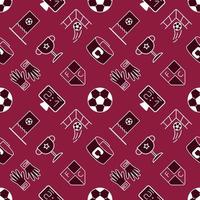 fotboll sömlös ikoner mönster. fotboll kopp eleganta grafisk design. sport vektor bakgrund för baner, omslag, hemsida, tapet etc.