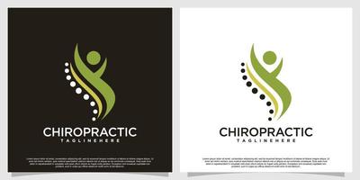 Chiropraktik-Logo-Design für Massage-Therapie-Gesundheits-Premium-Vektor-Teil 2 vektor