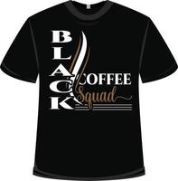 T-Shirt-Design zum internationalen Kaffeetag vektor