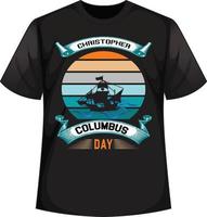 columbus dag t-shirt design vektor