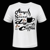 internationell kaffe dag t-shirt design vektor