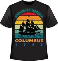 columbus dag t-shirt design vektor