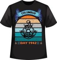 Columbus Day T-Shirt-Design vektor