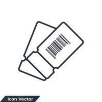 Coupon-Symbol-Logo-Vektor-Illustration. Rabattgutschein-Symbolvorlage für Grafik- und Webdesign-Sammlung vektor