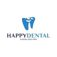 Happy Dental Symbol Vektor Logo Vorlage Illustration Design