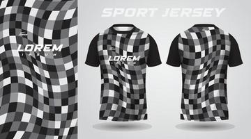 schwarzes T-Shirt Sport-Jersey-Design vektor