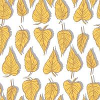 saisonale Herbst gefallene vergilbte Blätter Vektor nahtlose Muster für Stoffe, Drucke, Verpackungen und Karten