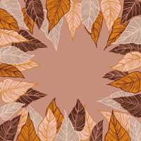 säsong- höst vektor design för kort, posters eller flygblad med fallen gulnat löv