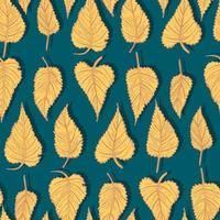 säsong- höst fallen gulnat löv vektor sömlös mönster för tyger, grafik, förpackning och kort