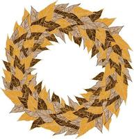 säsong- höst ram vektor design för kort, posters eller flygblad med fallen gulnat löv