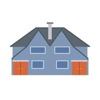 Haus-Vektor-Gebäude-Immobilien-Symbol isolatd. hausfamilie äußere flache illustration vektor