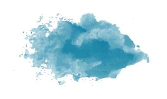 abstrakt modern handmålad design med akvarell fläck penseldrag av blå moln, isolerad på vit bakgrund. vektor som används som dekorativt designkort, banderoll, affisch, omslag, broschyr, väggkonst.