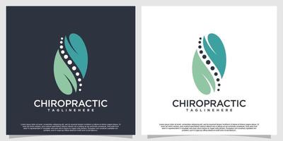 Chiropraktik-Logo-Design für Massage-Therapie-Gesundheits-Premium-Vektor-Teil 3 vektor
