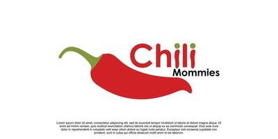 chili mammor logotyp design unik begrepp premie vektor