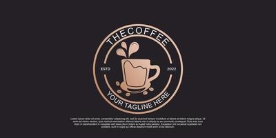 der Kaffee-Logo-Design-Premium-Vektor vektor