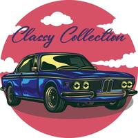 klassische Oldtimer-Illustration im Cartoon-Stil 8 vektor