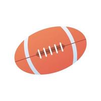 Rugby-Ball-Icon-Design isoliert auf weißem Hintergrund, American-Football-Vektor-Illustration vektor