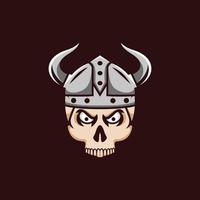 skalle viking illustration kreativ logotyp vektor