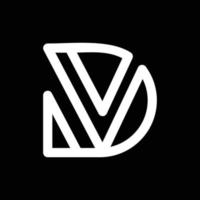 brev dv monogram modern företag logotyp vektor