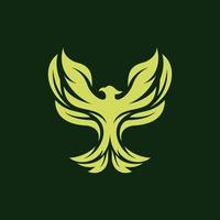 Phoenix-Blatt-Natur-Ökologie-Logo vektor