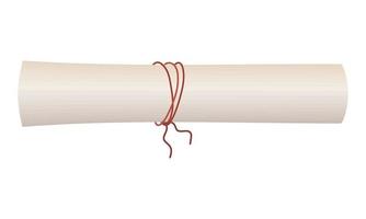 Abschlussdiplom mit rotem Seil vektor