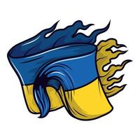 Ukraine-Flagge zerrissen vektor