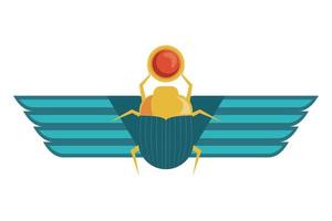 ägyptisches Emblem mit Käfer vektor