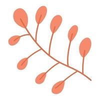 gren med orange leafs vektor