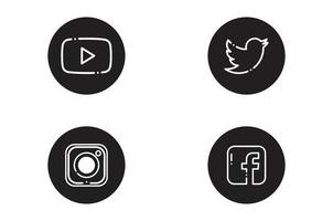 Social-Media-Symbole vektor