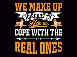 Halloween-Typografie-T-Shirt-Designdatei vektor