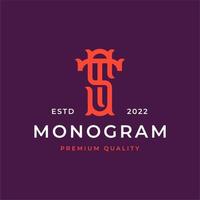monogram första brev st ts logotyp design. företag första ikon vektor
