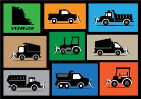 Snow Plough Vector Silhouette