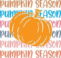 Kürbissaison, glücklicher Herbst, Erntedankfest, glückliche Ernte, Vektorillustrationsdatei vektor