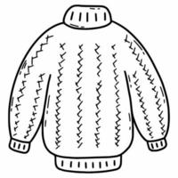 Herbst Pullover. warme Kleidung. Vektor-Doodle-Illustration. Skizze von Hand. vektor